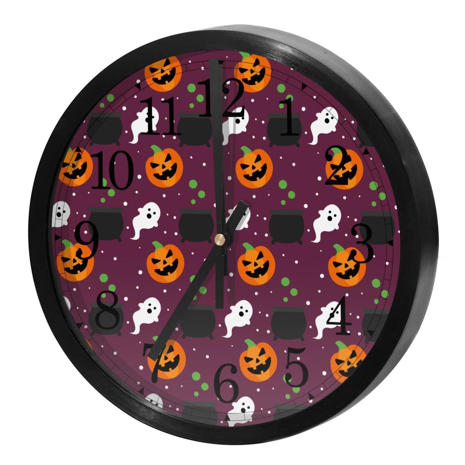 Horloge murale ronde à quartz silencieuse pour école et maison à piles