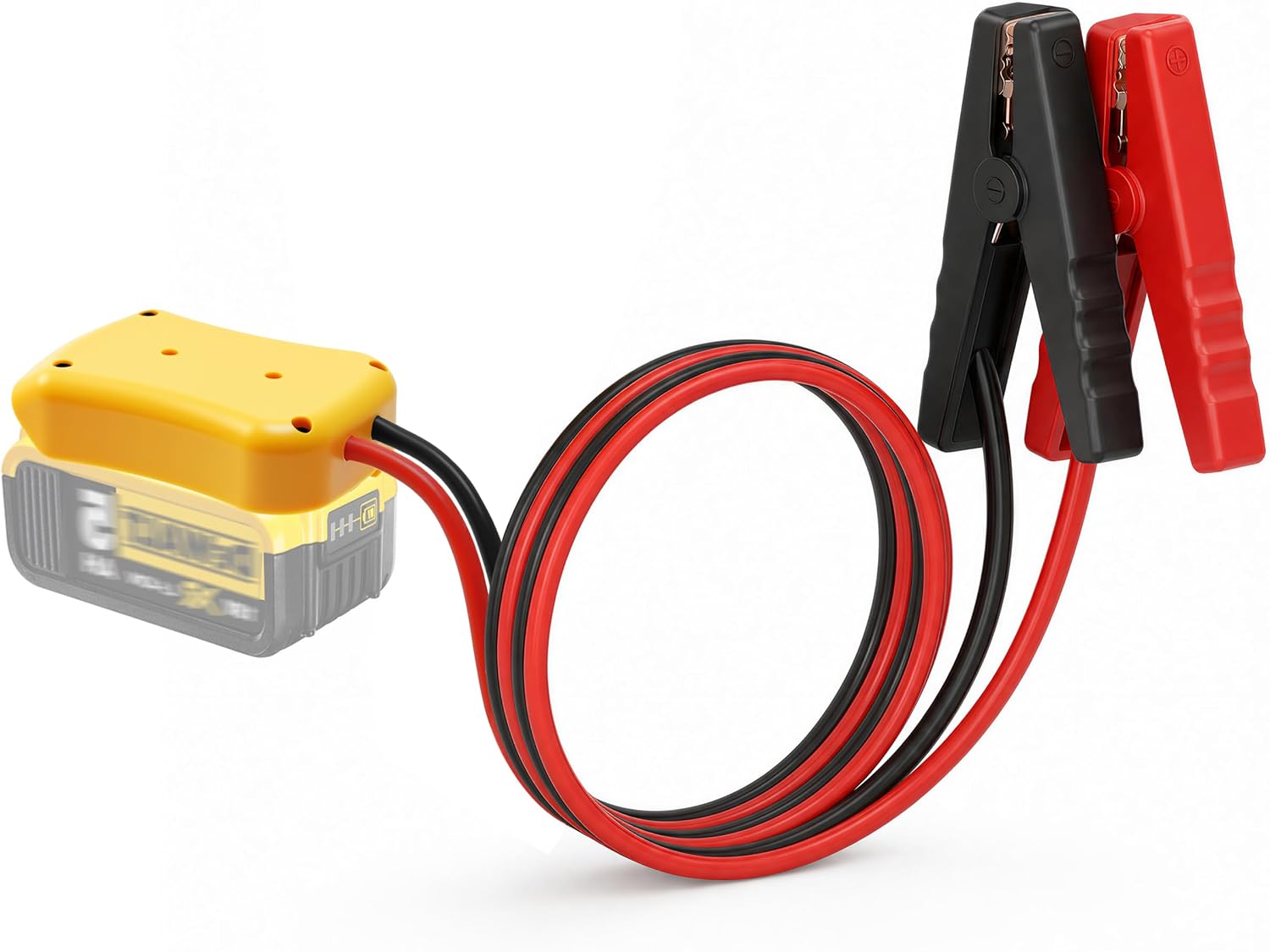 Silicone Wire 8AWG 2FT Automotive Booster Cables for Jump Starting Car Using Tool Battery, Jumper Cables for DE-Walt 20V Batteries, Temperature Resistance 392℉(200℃).