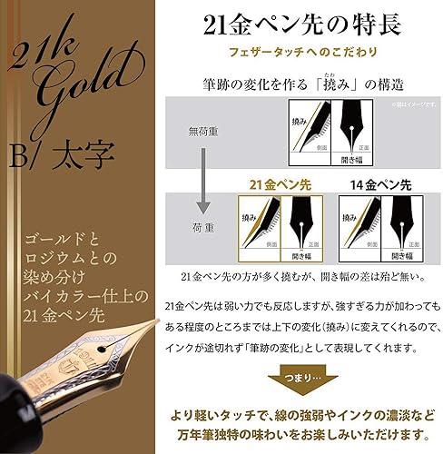 Miniatura 4 de Sailor - Pluma estilográfica profesional, Rearo, negro, punta gruesa 11-3926-620