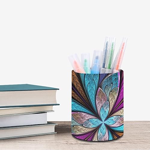 Miniatura 5 de Soporte para bolígrafo para escritorio, flores fractales, soporte para brochas de maquillaje, soporte lindo para lápices, tazas, papelería,