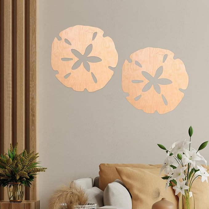 2 Piezas Decoración de Pared de Madera Natural para Hogar y Jardín miniatura 7