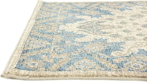 Miniatura 8 de Unique Loom Salzburg Collection - Alfombra clásica de diseño tradicional oriental con borde de inspiración oriental, 2 pies 7 pulgadas x 10 pies 0