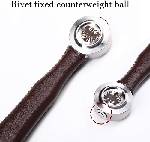 Miniatura 22 de Espada medieval de Arturo rey occidental de 49 pulgadas/41.5 pulgadas, con funda de cuero, afilada espiga completa, real, espada larga de dos manos