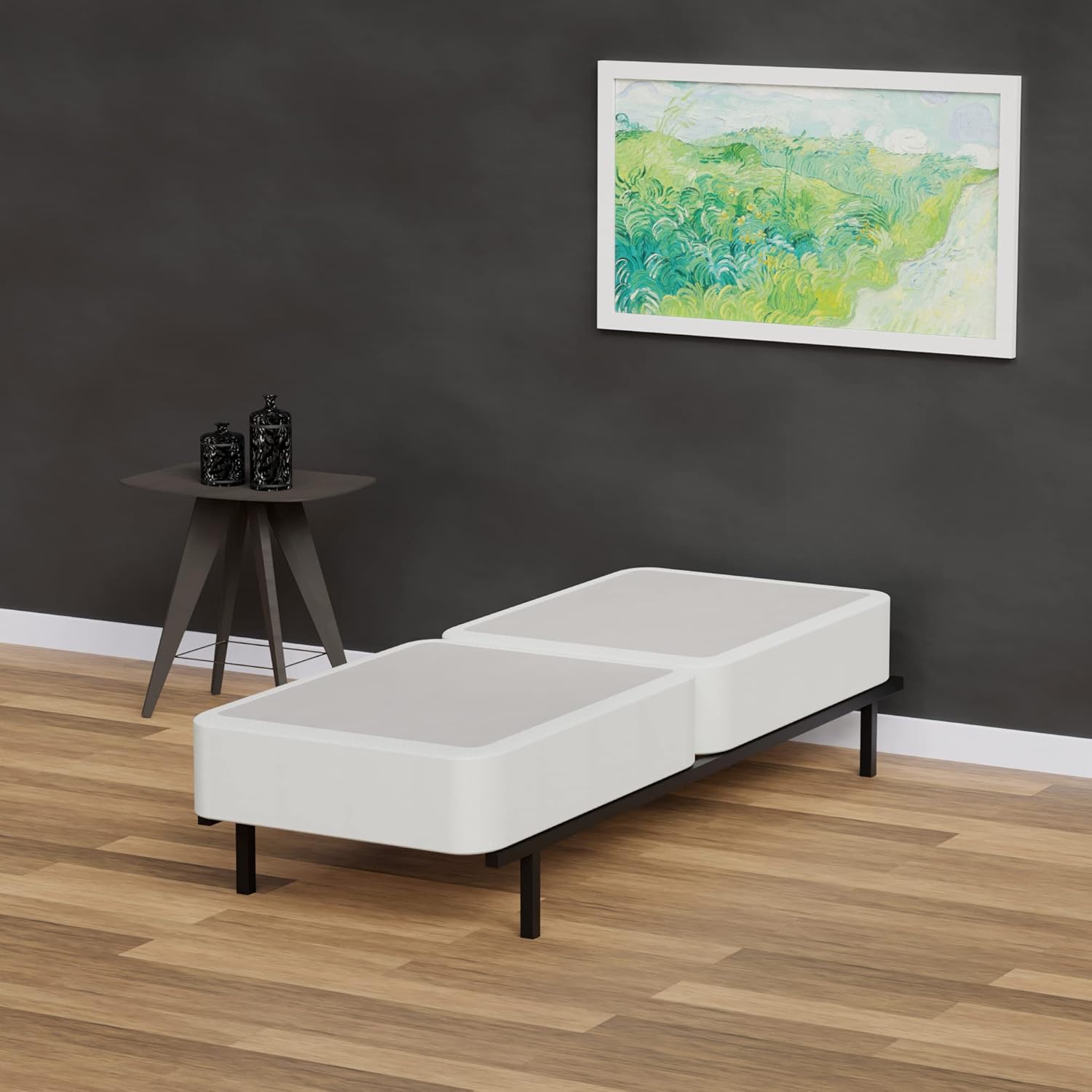 8-Inch Fully Assembled Split Wood Traditional Box Spring/Foundation for Mattress Set, Twin