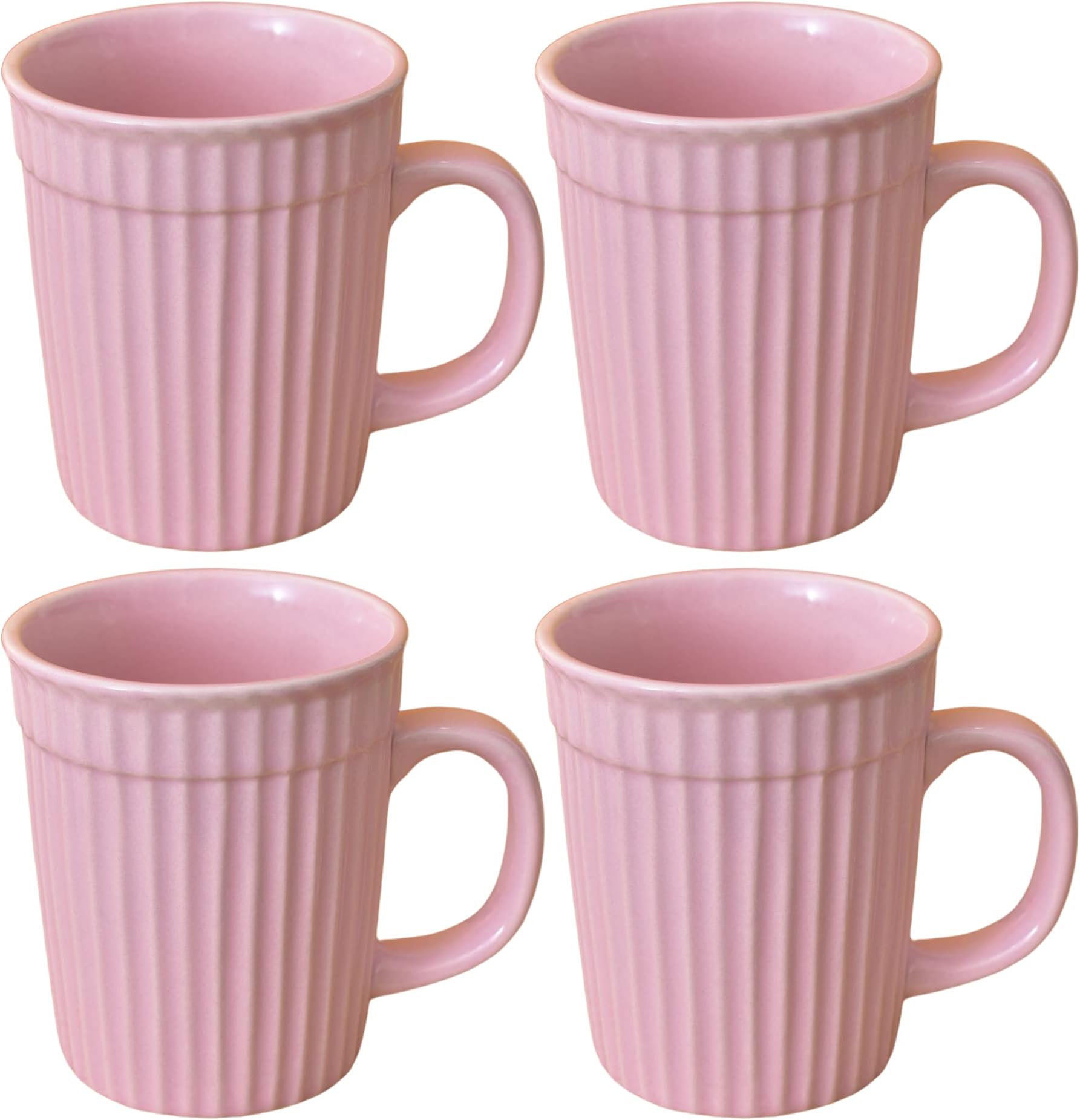 Kunhar Ceramic Coffee Mugs - 4 Piece, Orchid, 290ml