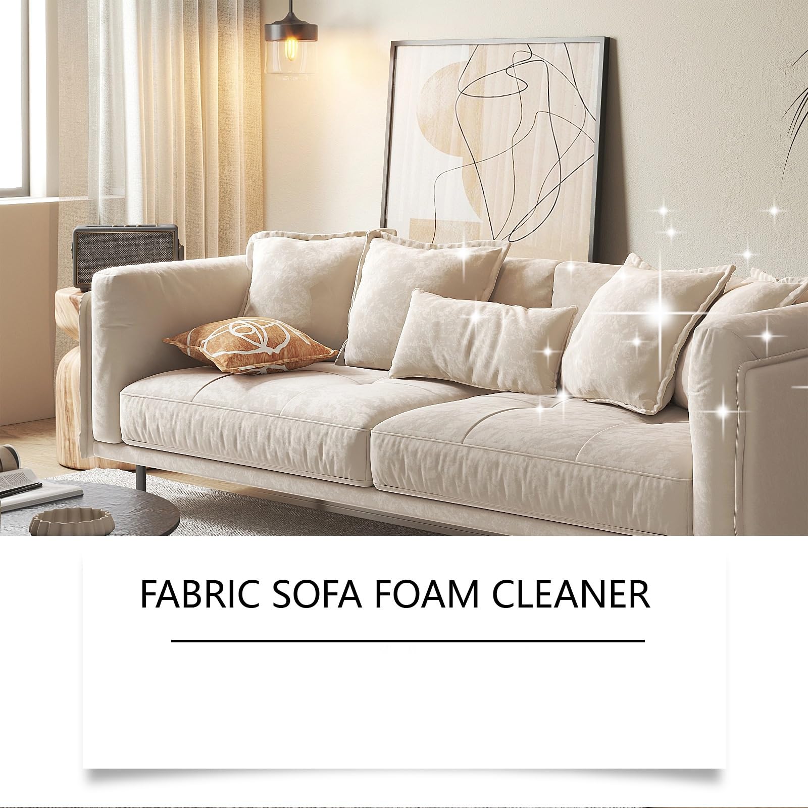 Leistungsstarker Stoff-Sofa-Schaum-Reiniger, Stoffreiniger-Polsterung, Allzweck-Spülungs-Schaum-Reiniger-Spray, Polsterreiniger für Stoff-Sofa, Sofas Teppich Möbel Auto Innenräume 3,38FL.OZ (5pcs)