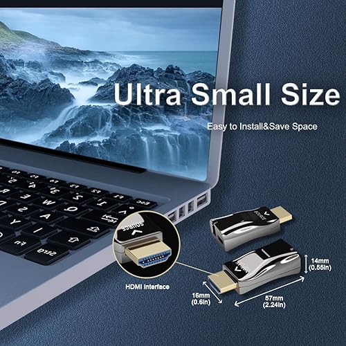 Miniatura 4 de Transceptor óptico HDMI, HDMI 4Kx2K30Hz 10.3Gbps sobre fibra óptica OM3 multimodo hasta 984.3 ft (984 pies), soporte HDMI 1.4a