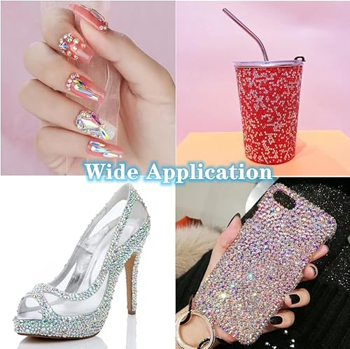 Miniatura 7 de 4000 unidades de diamantes de imitación de resina de 0.118 pulgadas (0.118 in) de color AB con parte trasera plana, diamantes de imitación de resina