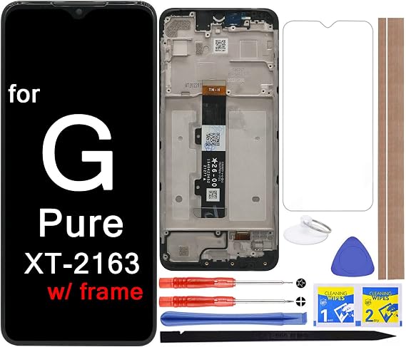 LCD Screen Replacement Touch Digitizer Display Assembly with Frame for Motorola Moto G Pure XT2163 XT2163DL XT2163-4 6.5