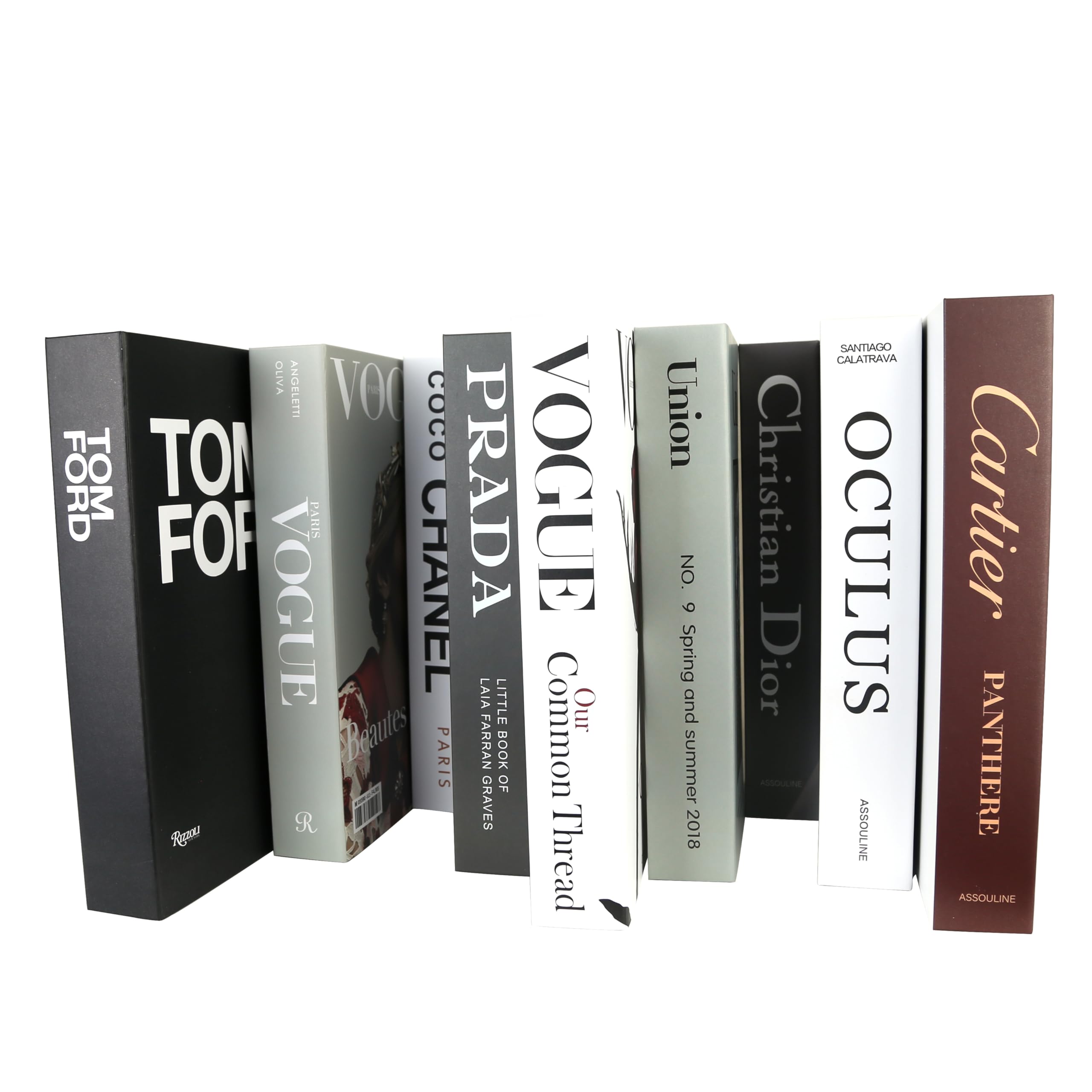 PTShadow 9 Pcs Dekorative Bücher Ästhetische Chic Faux Buch Set für Raum Dekor, Moderne Home Decor Couchtisch Dekor