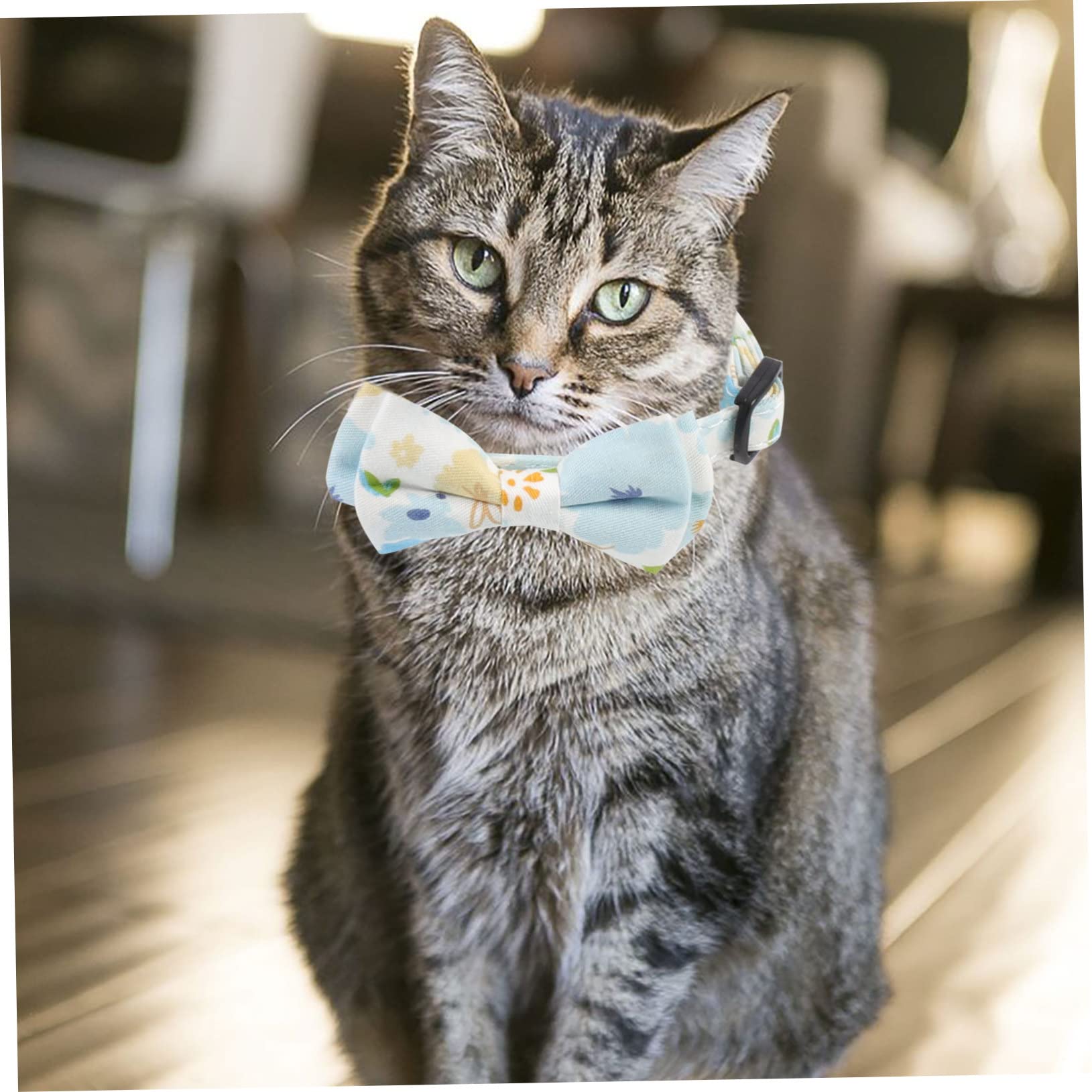 Toddmomy 8pièces Collier pour Chat Décoratif avec Clochettes pour Et Chiens Aux Éraflures pour Sorties Plein Air Motif Floral Carreaux