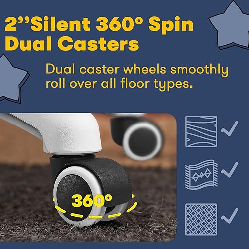 Miniatura 21 de OFIKA Silla de oficina en casa, silla grande y alta de 400 libras, diseño resistente, cojín ergonómico de respaldo alto, soporte lumbar para Negro