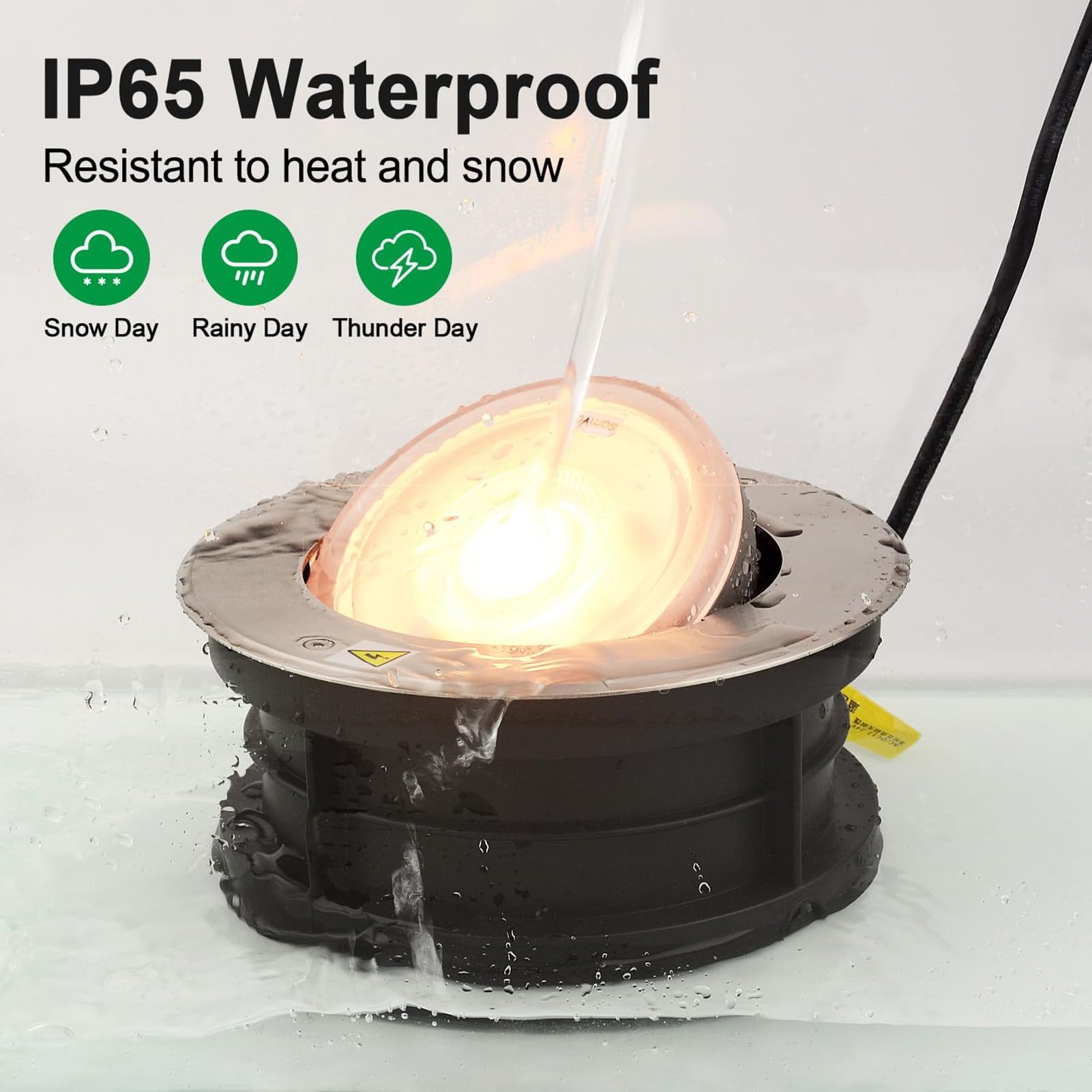 Foco Empotrable De Ángulo Ajustable Para Suelo - Lámpara LED Para Exteriores, Foco Led Jardín, Iluminación Para Caminos Senderos, Lámpara Enterrada Impermeable IP65(White Light,36W(220v))