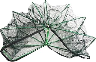 Red de Pesca Jaula for camarones en forma de paraguas plegable cuadrada automática, red de pesca for pescar, jaula for peces pequeños, red for camarones, red for camarones Accesorios de Pescar ( Color