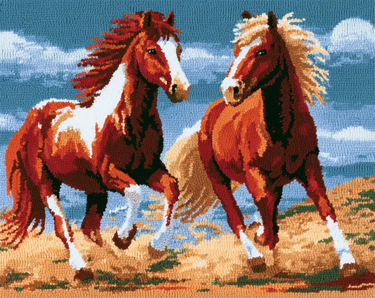 FWRTYCB DIY Latch Hook Rug Kit Horse
