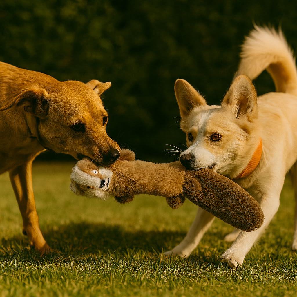 Jalousie Paquete de 5 Juguetes chirriantes para Perros sin Relleno con Forro Duradero, sin Relleno, Juguetes para Perros sin Relleno, Juguete chirriante para Perros medianos y Grandes