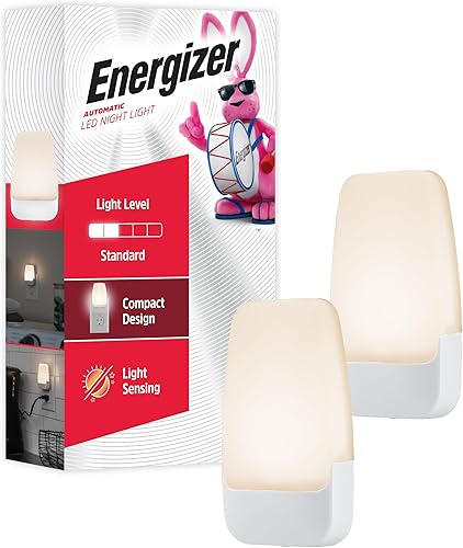 Miniatura 8 de Energizer Luces nocturnas giratorias LED que se enchufan a la pared, sensor del atardecer al amanecer, decoración del hogar, artículos esenciales