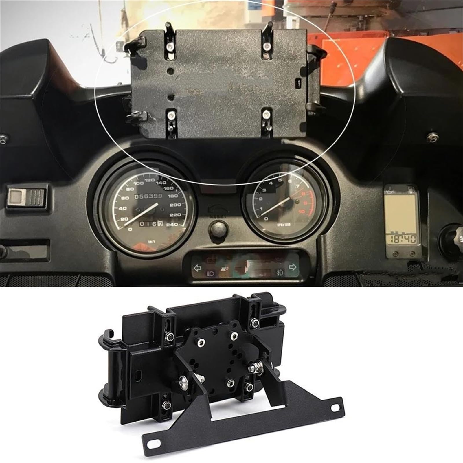 Supporto Per Navigatore GPS/telefono Cellulare Per Moto Per BMW R850RT R1150RT R 850 RT 1150 Supporto Navigatore Per Moto(Nero 2)