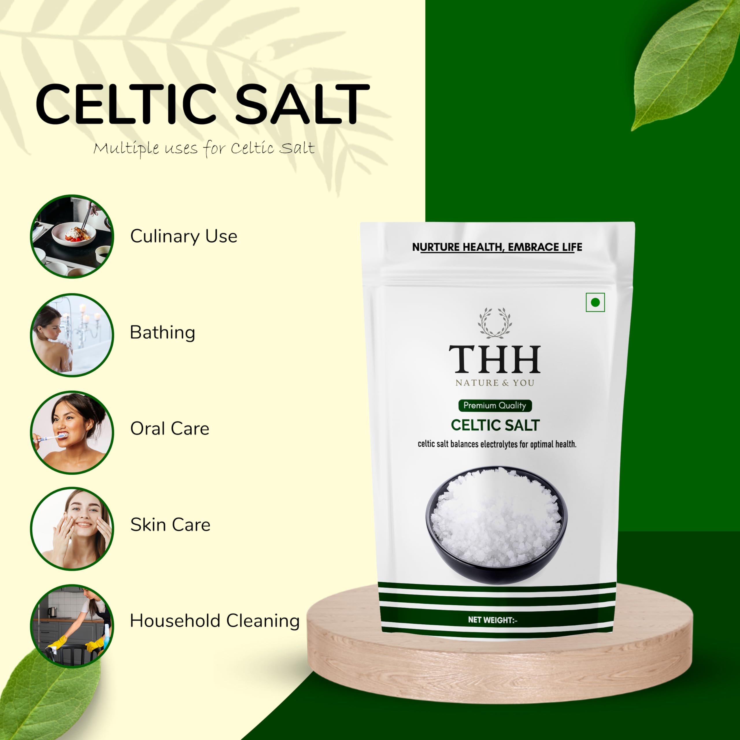 THH Celtic Salt Refill Pack - 450gm - Image 5 thumbnail