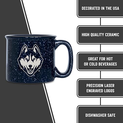 Miniatura 377 de Rico Industries NCAA Utah Utes - Taza de café personalizada de 12 onzas con logotipo grabado con láser profundo, taza de cerámica para acampar con