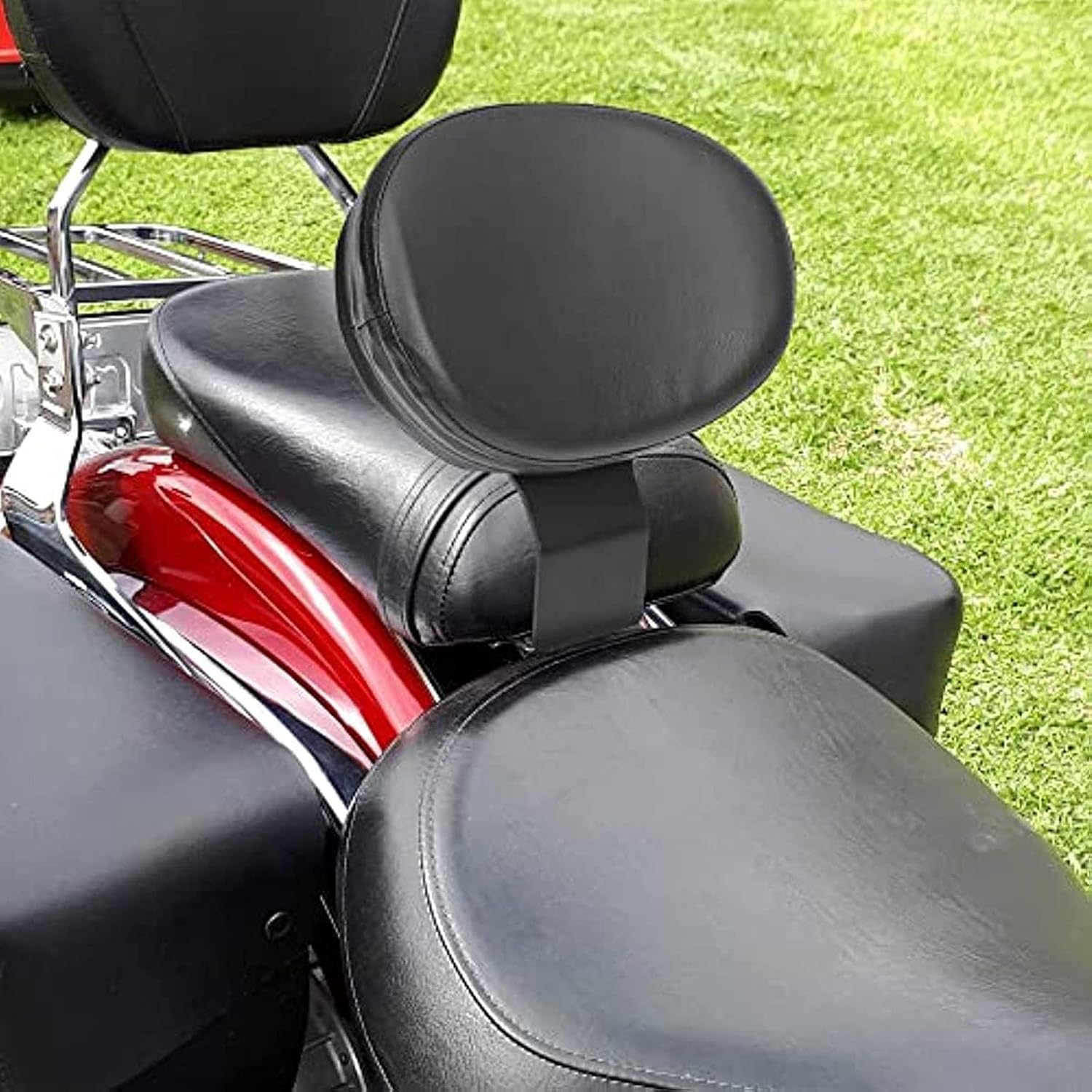 Motorcycle Driver Rider Backrest Seat Sissy Bars with Cushion Pad Fit for Suzuki C50 Boulevard C50 Volusia 800 VL800 VL400 Black