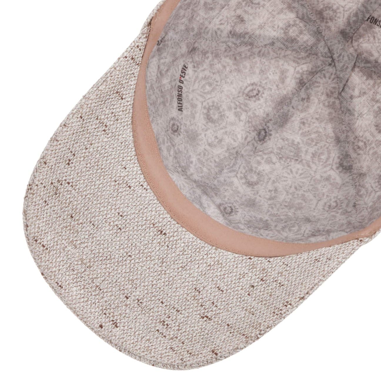o D'Este Classic Fusion Shelby Cap Basecap czapka bejsbolówka lniana czapka letnia damska / męska / zapięcie na rzepy – Made in Italy z daszkiem, zapięcie na rzepy