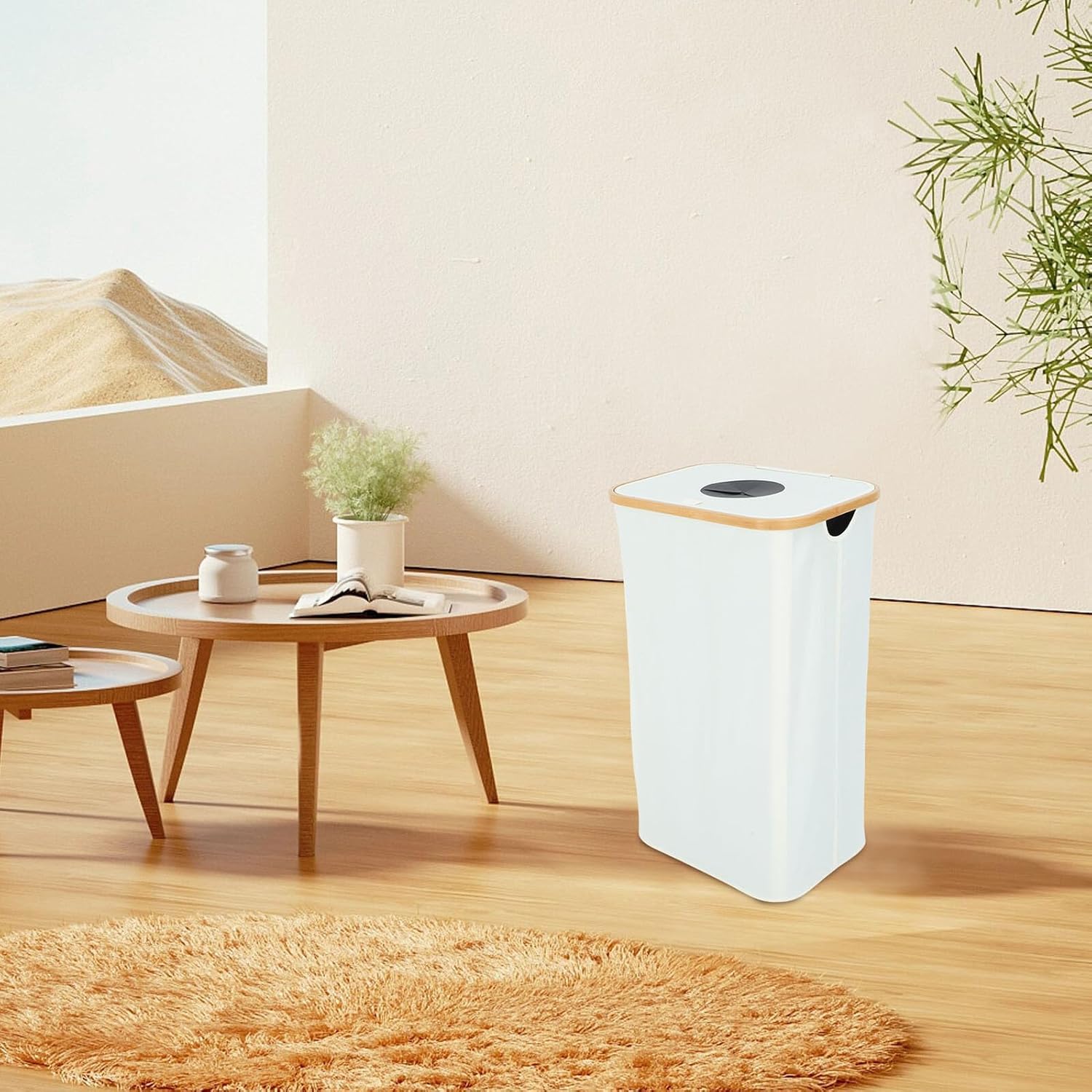 Foldable Bottle Recycling Bin 105l with Lid and Removable Oxford Fabric Inner Bag for Plastic Bottle Sorting and in-Home Recycling Organization