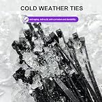 Zip Ties Assorted Sizes 1000 Pack 14+12+10+8+6+4 Inch Cable Ties Heavy Duty Plastic Wire Ties UV Resistant Zipties Black Small Zip Tie Wraps Assortment Cord Management for Home, Office, Gardening