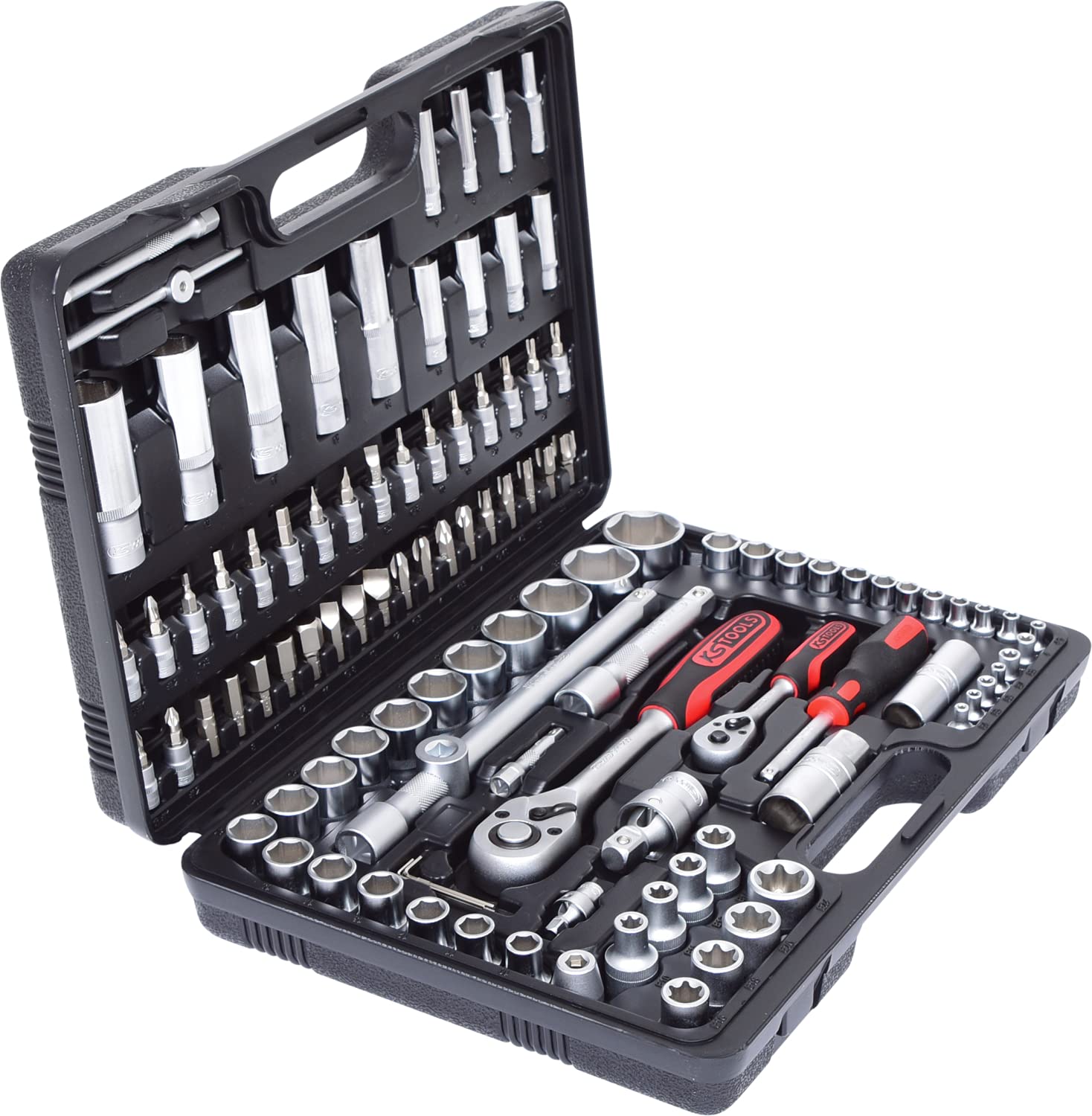 Image secondaire de KS Tools 911.0708 Coffret de douilles et embouts F6 1/4''-1/2'' CHROMEmat 108 pièces