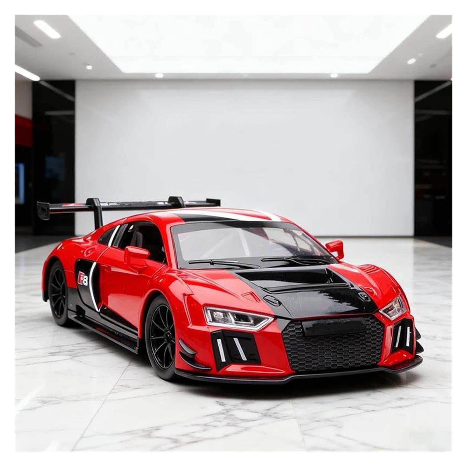 Audsni Red Die-Cast Diecast Car Model For Audi R8 For Lms Supercar Diecast Model Car