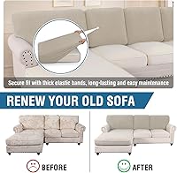 Vista 295 de H.VERSAILTEX 2025 New Sectional Couch Covers 8 Pieces Stretch Sofa Covers for Sectional Sofa Set Separate L Shaped Couch Cover for Both Left/Right