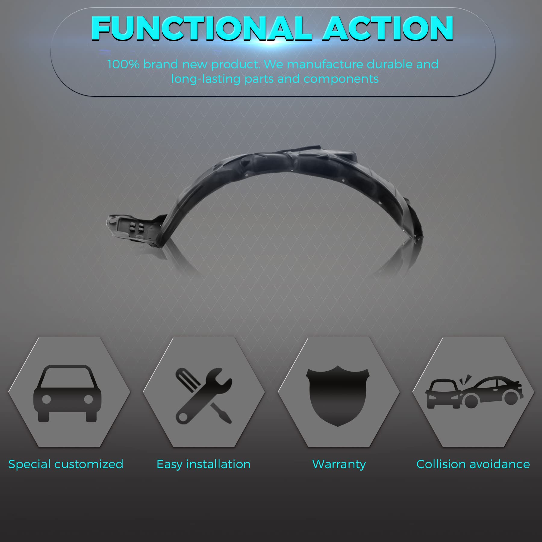 Amazon.com: Titanium Plus Autoparts Front Driver Side L/H Fender 