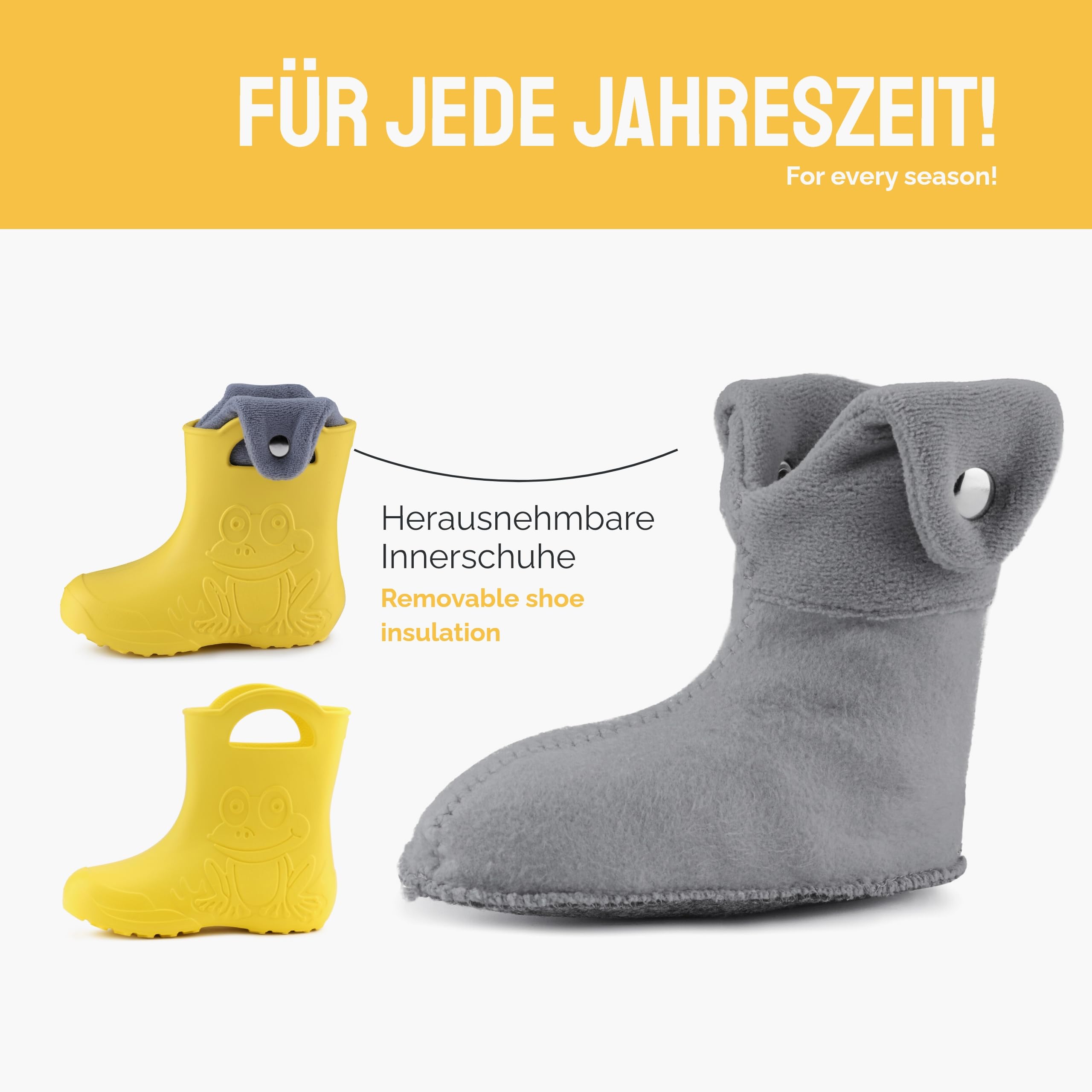 Ladeheid Eva Kinder Jungen Mädchen Gummistiefel Regenschuhe gefüttert Regenstiefel Gummischuhe LA-CA-04