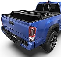 Vista 1 de oEdRo Cubierta Tonneau suave de triple pliegue para caja de camioneta en la parte superior compatible con Toyota Tacoma 2016-2023 con cama de 6