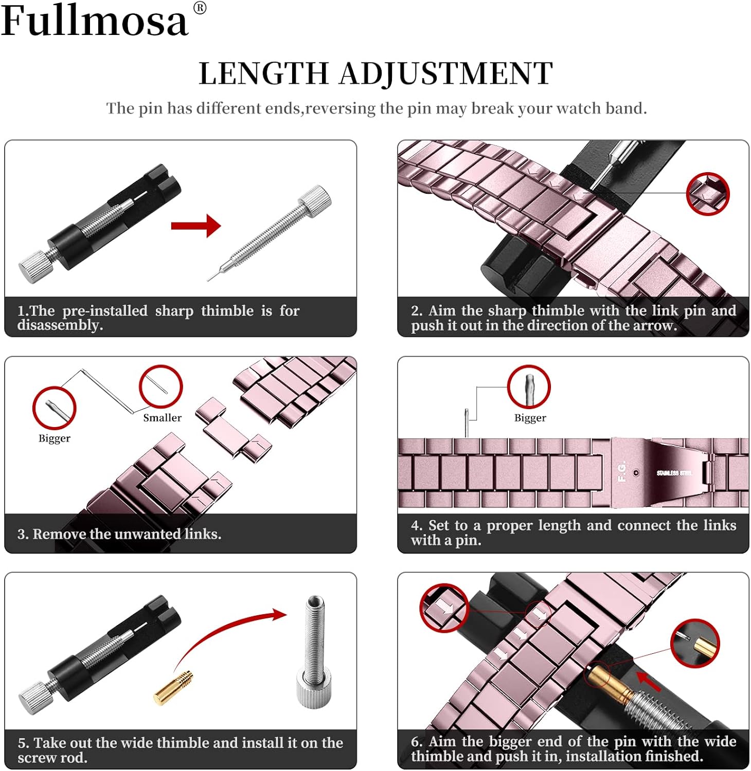 Fullmosa Cinturini per Orologio, Cinturino in Acciaio Inossidabile 22/20/19/18/16mm, Cinturino Smartwatch Compatible con Amazfit/Huawei/Samsung/Casio/Fossil/Ticwatch Fullmosa Cinturini per Orologio, Cinturino in Acciaio Inossidabile 22/20/19/18/16mm, Cinturino Smartwatch Compatible con Amazfit/Huawei/Samsung/Casio/Fossil/Ticwatch