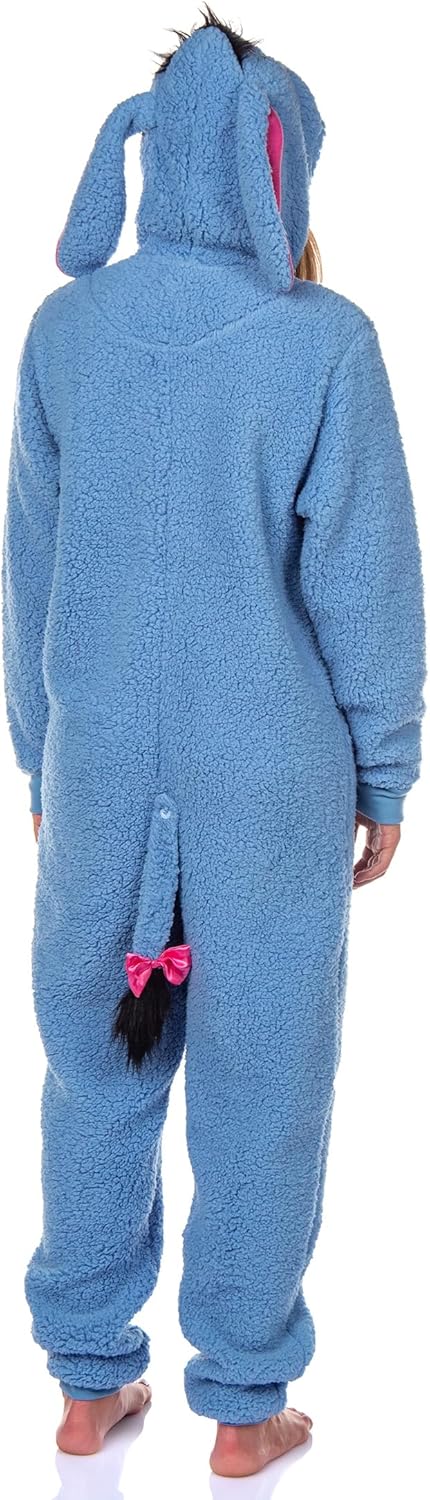 Disney Winnie The Pooh Adult Eeyore Sherpa Cosplay Costume Union Suit Pajama