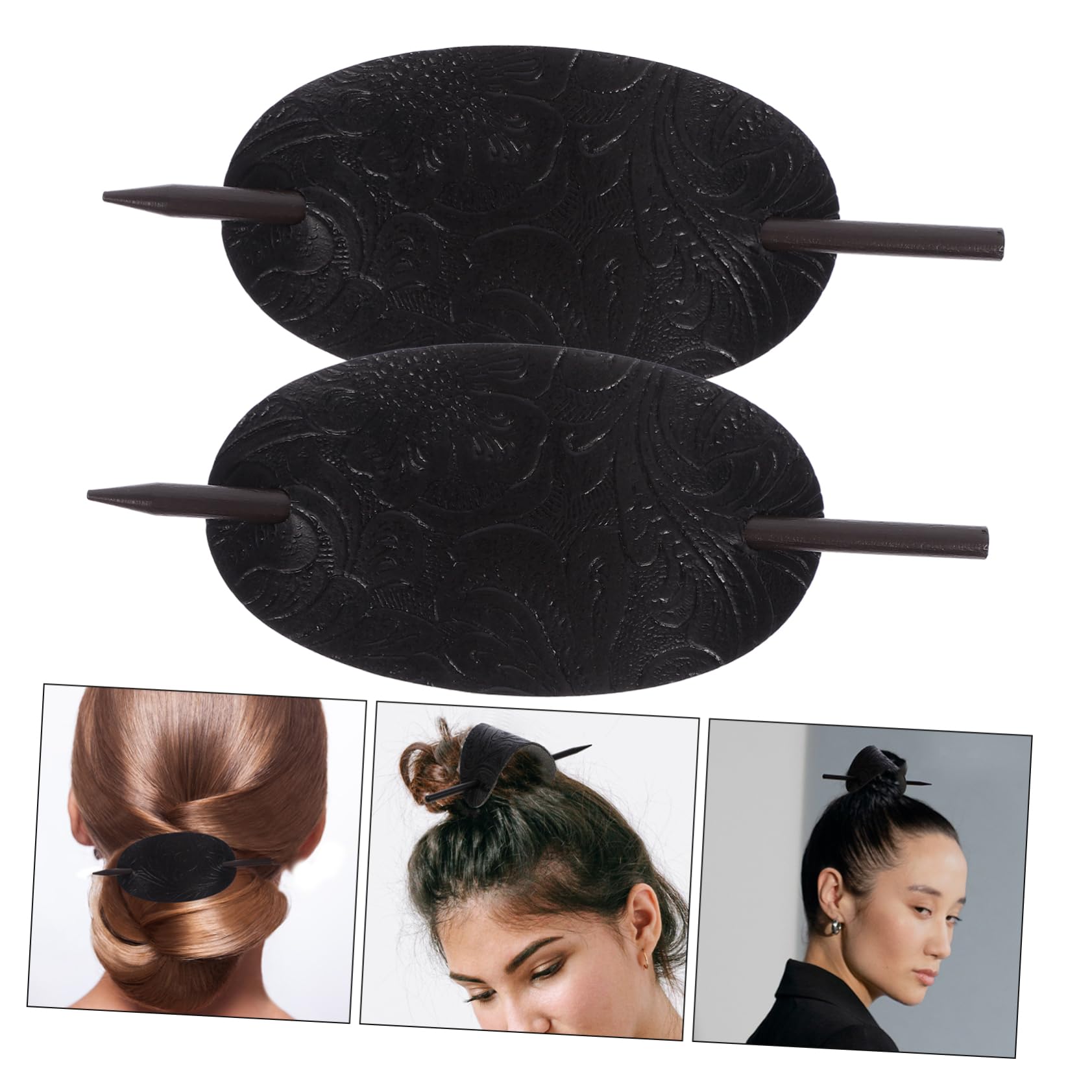 FRCOLOR 15 Stück Leder Haarnadel Haarspangen Für Damen Haargummis Mit Schleifen Damen Haarstäbchen Quastenkämme Lippen Pferdeschwänze Haarnadeln Für Damen Haarschleife Haargummis