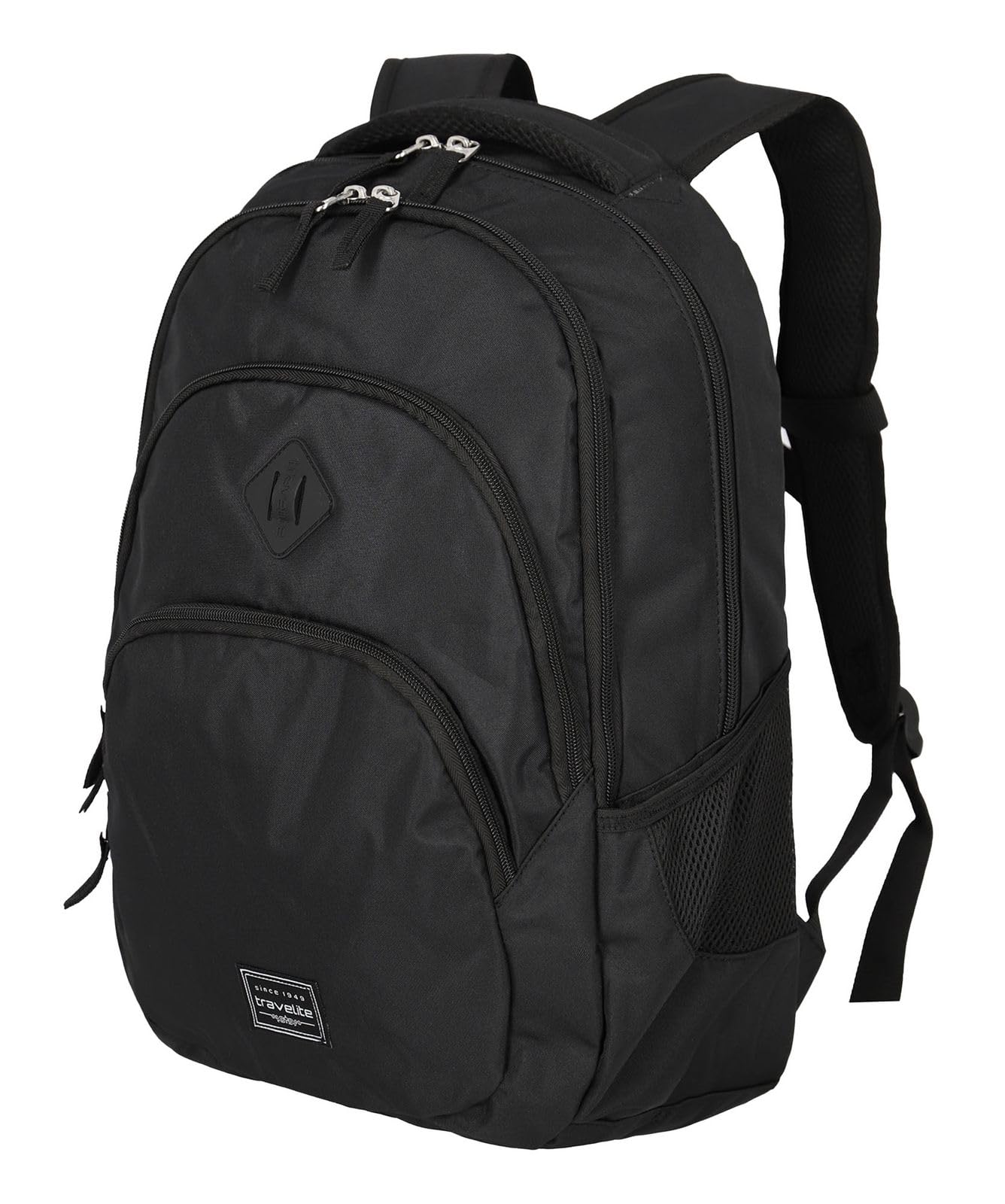 Travelite Handgepäck Rucksack, Laptop Rucksack 15,6 Zoll, BASICS, Daypack, Tagesrucksack mit vielen Fächern, 45 cm, 22 Liter