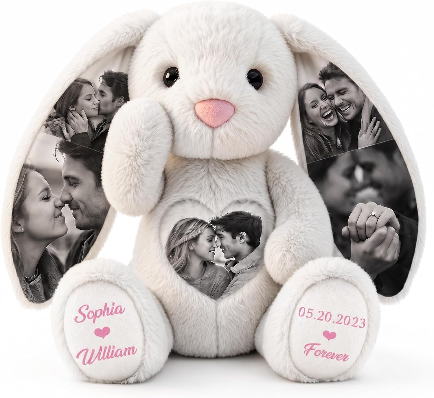 Personalized Bunny Stuffed Animal with Photos
