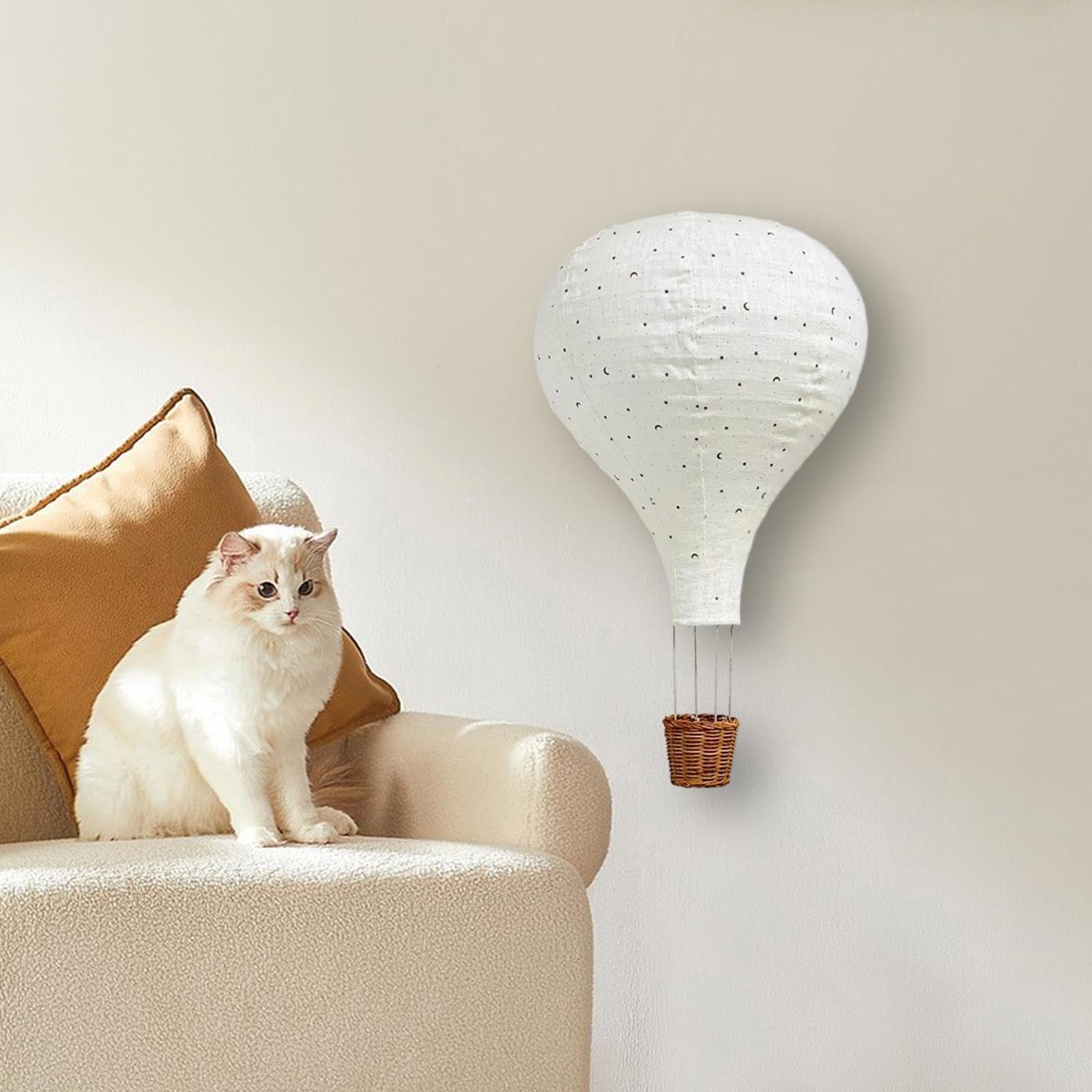 Farol Colgante con Forma de Globo Aerostático, Lámpara de Globo, Decoración Navideña.
