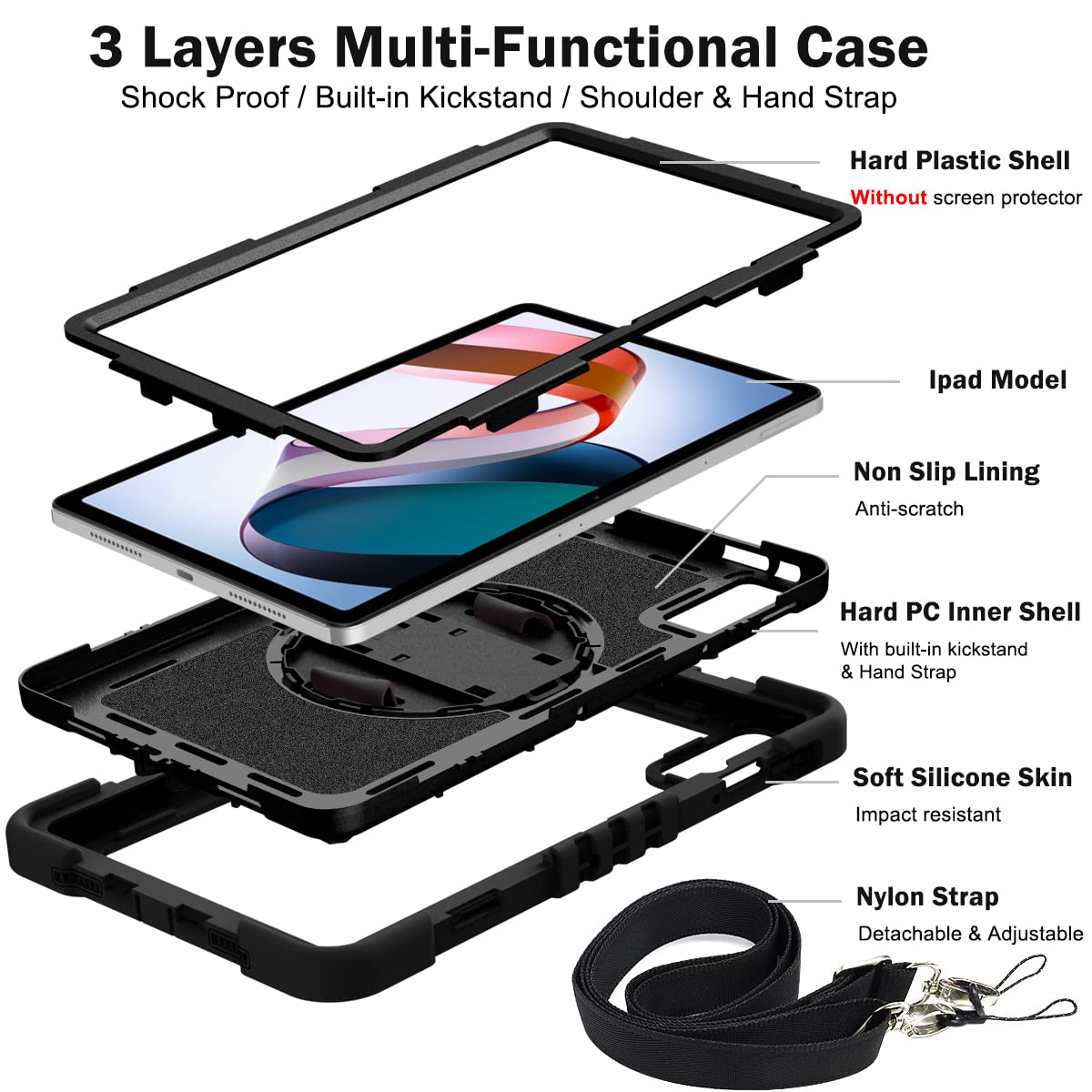 Amazon.com: YOUULAR Tablet Case for Xiaomi Redmi Pad 10.61 inches