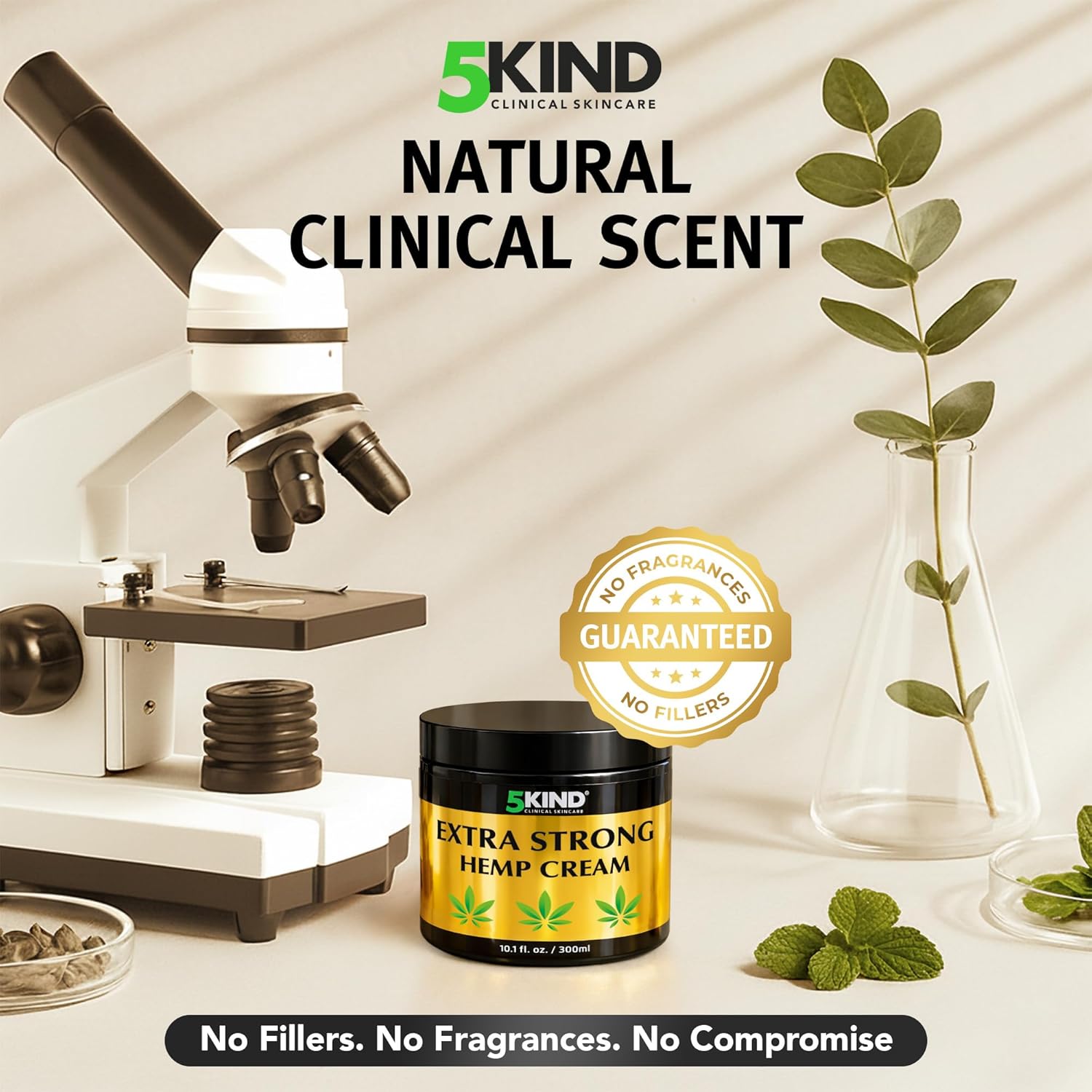 5kind Extra Strong Hemp Cream 10.1 fl oz - Maximum Strength - Natural Topical Cream - Muscle Rub for Lower Back, Joints, Neck, Knees, Shoulders - Image 5