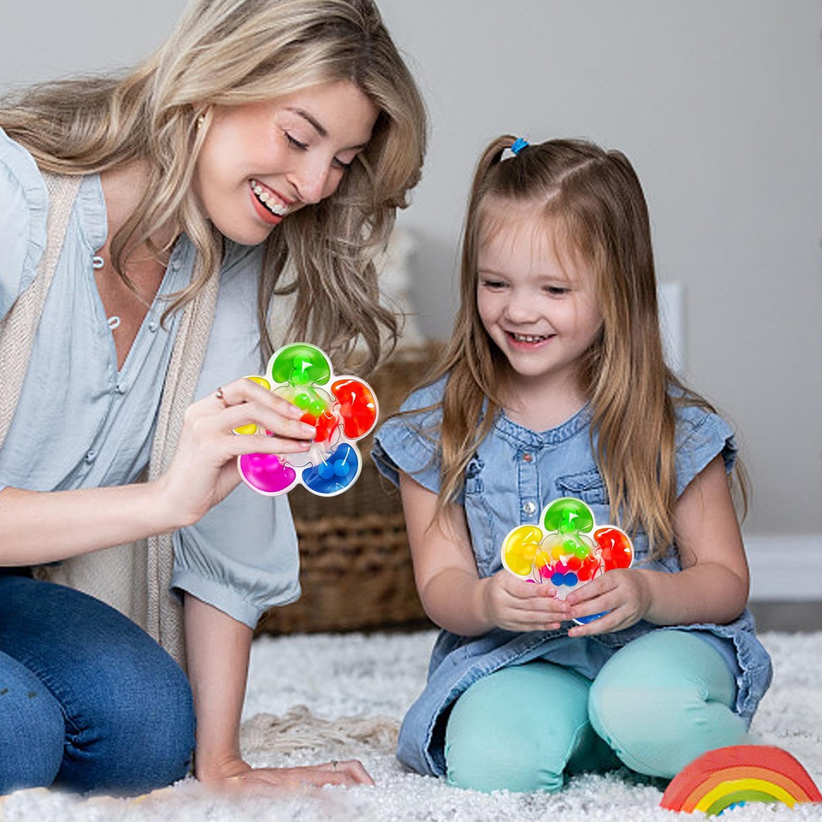 Jouet Sensoriel De Tri Des Couleurs – Pétales En PVC Souple, 15,5 Cm, Apaisant, éducatif, Pour Autistes, TDAH, Cadeau 3-5 Ans