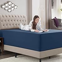 Vista 189 de Empyrean Charcoal Grey Extra Deep Pocket Fitted Sheet Full Size, Hotel Luxury Deep Pocket Full Size Fitted Sheet Only Easily Fits 18 to 24 Inch