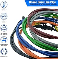 Vista 18 de Manguera de aceite hidráulico para motocicleta Fewfuss - Línea de aceite 28 28 grados M10 de acero trenzado para freno y embrague para moto