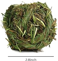 Vista 6 de Hamiledyi Pelota masticable de conejo Timothy Grass Molienda de animales pequeños, juguetes masticables para conejos, conejos, hámster, cobayas
