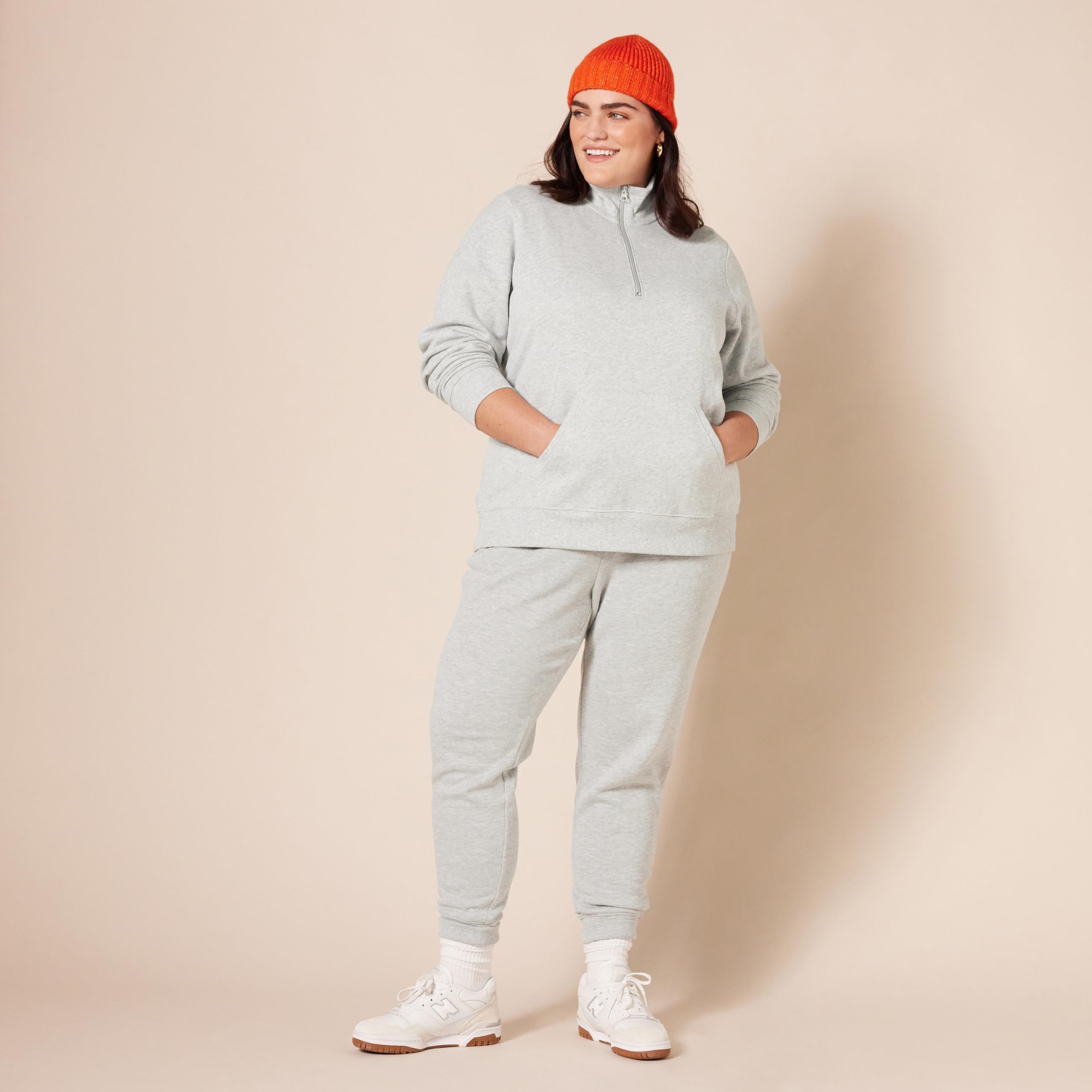 Amazon Essentials Kobiety Bluza polarowa z długim rękawem i zamkiem błyskawicznym (dostępna w rozmiarze plus)