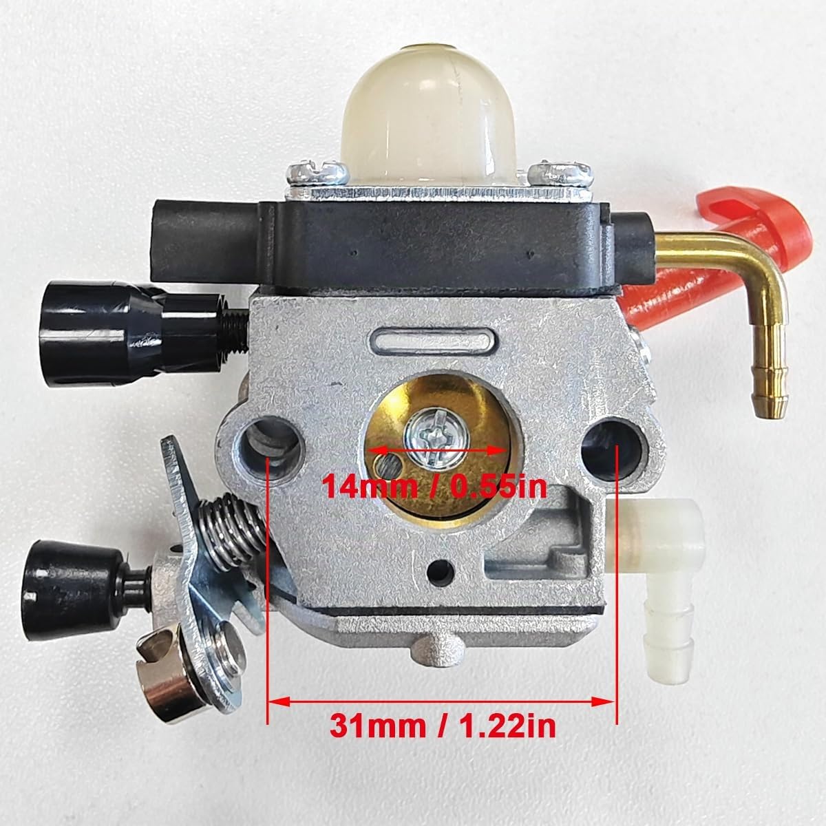 ZAMDOE Vergaser-Kit für Stihl HS81 HS81R HS81RC HS81T HS86 HS86R HS86T Heckenschere, ersetzt C1Q-S225, 4237 120 0606, 4237 120 0618, mit Dichtung Zündkerze Kraftstoffleitung Kraftstofffilter