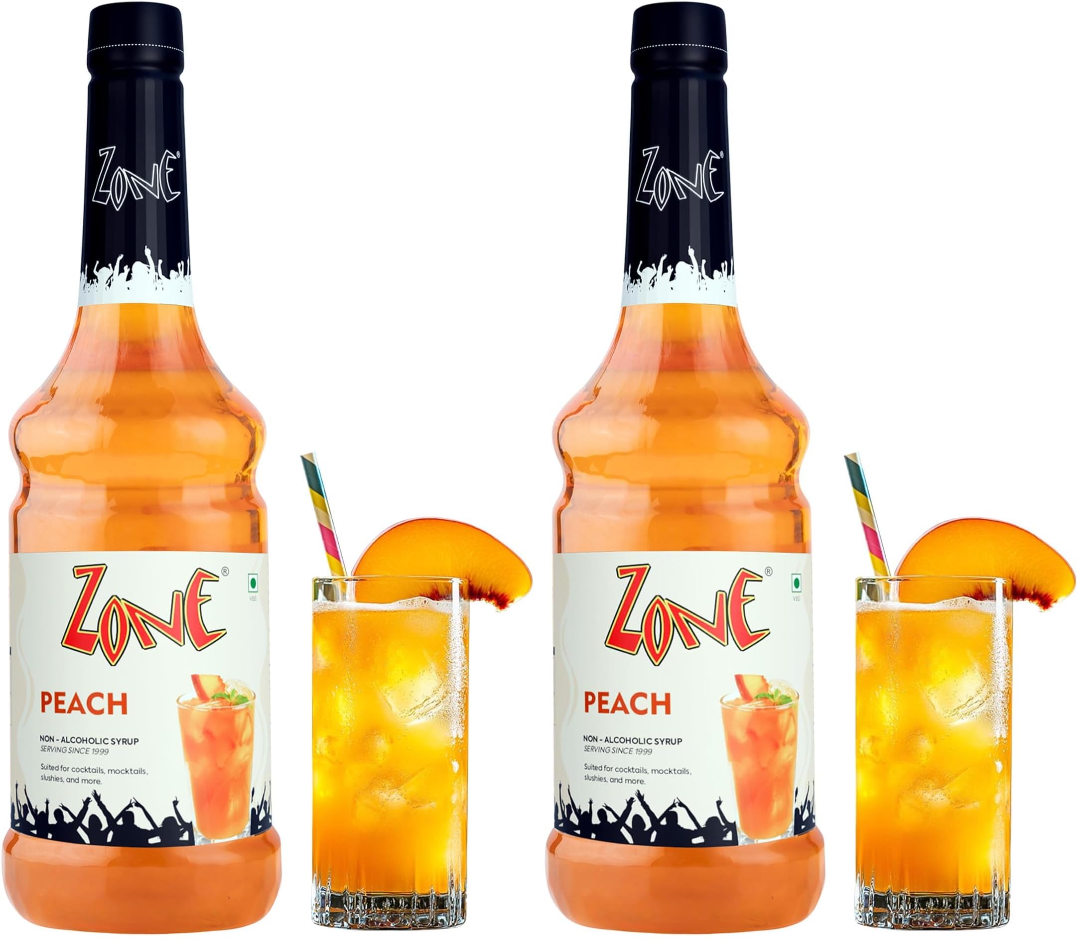Zone Peach Flavoured Syrup 1000ml – Juicy Peach Flavoured syrup for Mocktails, Iced Teas, Coolers, Smoothies & Summer Drinks |1 Litre – More Servings, Perfect For Café Restaurants & Professional Use-image-28