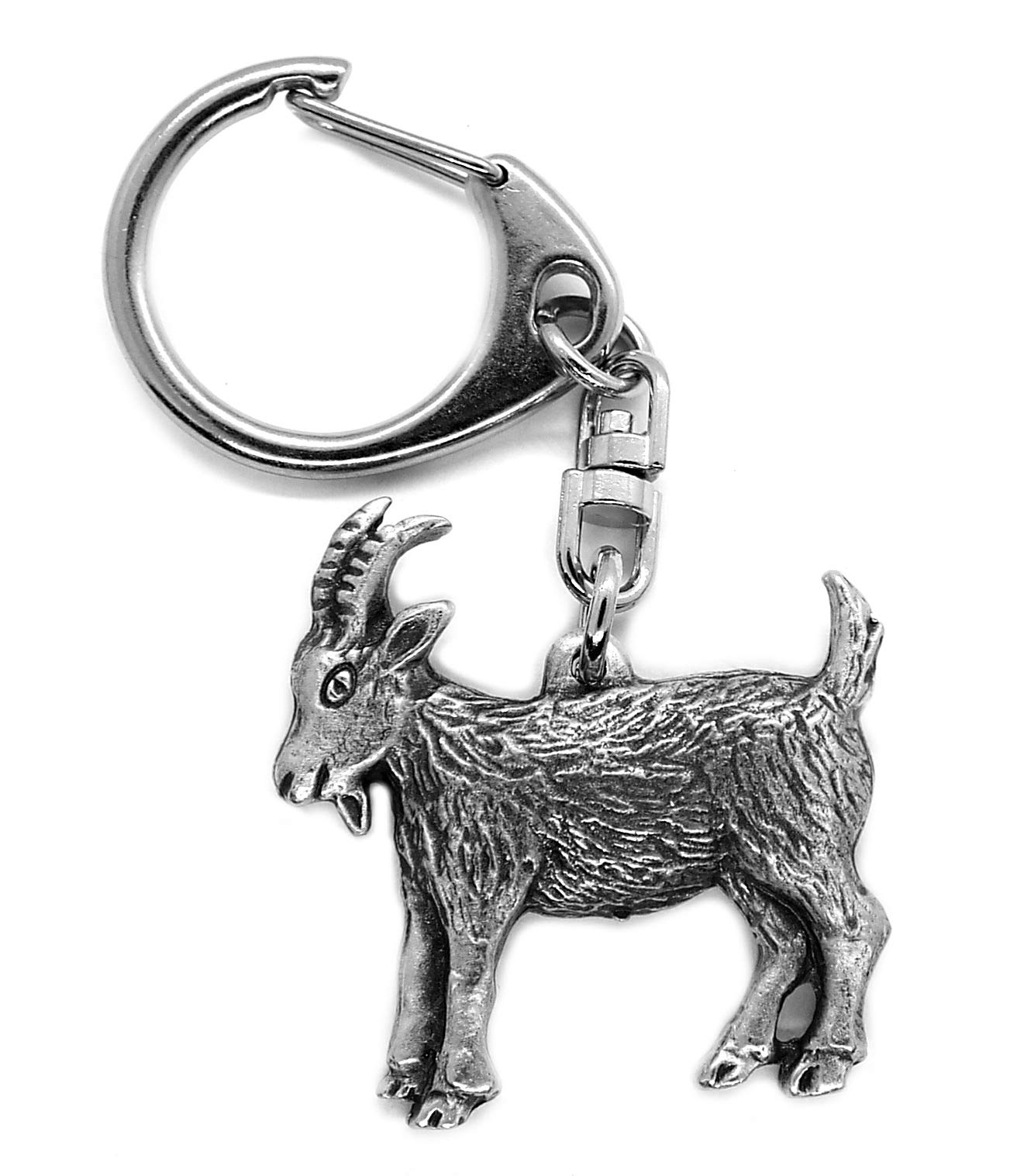 Billy Goat Push Gate Keyring with Grey Burlap Pouch